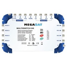 Megasat Multi-Switch 9/8 Multicommutateur Diseqc Répartition Quad LNB Adapté