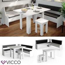 Ensemble table et bancs en angle Vicco Roman, banc de cuisine, banc en angle