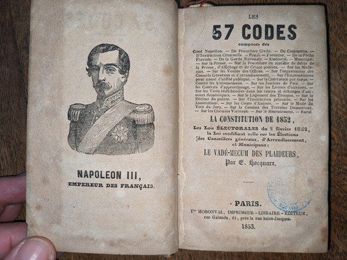 Livre ancien hocquart - livre, hocquart-les