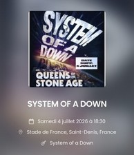 2Billets Concert System Of A
