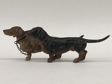 Superbe ancien GRAND PLOMB DE NUREMBERG ou BRONZE DE VIENNE XIXe CHIENS TECKEL