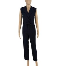 Mango MNG Committed Femme Noir Combinaison Sans Manches Avec Ceinture Taille XS