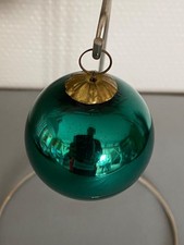 BELLE BOULE DE NOËL / SAPIN EN VERRE ÉGLOMISÉ GOETZENBRUCK VERTE XIX S