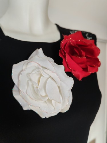 Lot broches fleurs - lot, rose