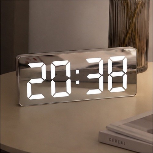 Réveil numérique led miroir - réveil,