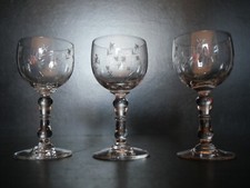 3 verres à vin porto cristal