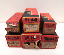 Valve Radio Lampe Brimar 6 Tubes 11D3-9BW6-12AU6-14S7-25U4GT-1L4, 1940-1960