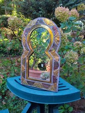 ANCIEN MIROIR ORIENTAL EN CUIVRE MARTELÉ 27,5 CM