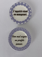 2 FEVES ASSIETTES "PROVERBE"