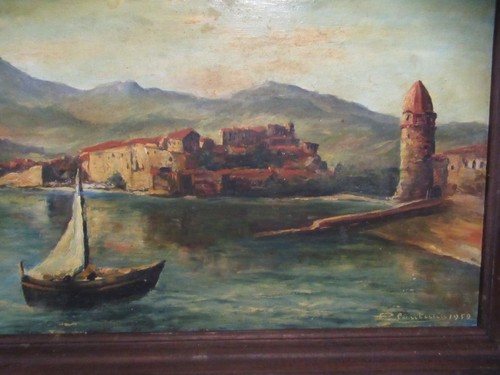 Collioure huile sur - sur,