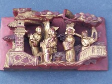 Sculpture Bois Laqué et Doré