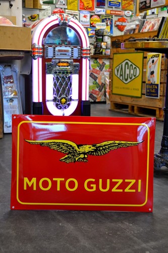 Plaque émaillée moto - émaillée, guzzi