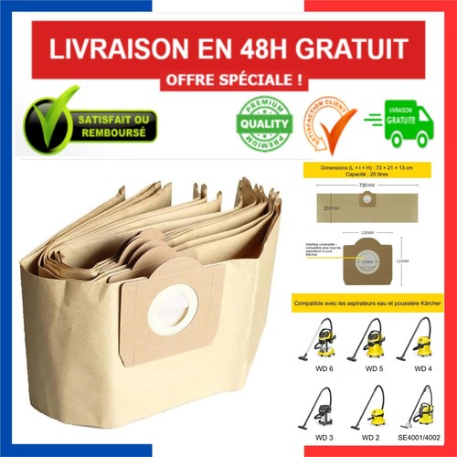 Sacs aspirateur papier kraft - 5,