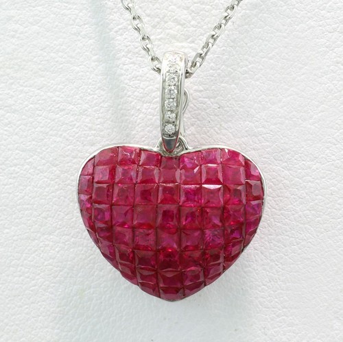Pendentif coeur rubin - en,