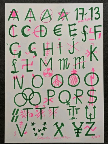 Jacques villeglé alphabet - jacques,