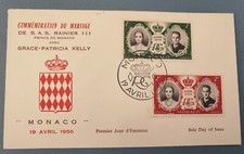 TIMBRE MONACO MARIAGE PRINCIER