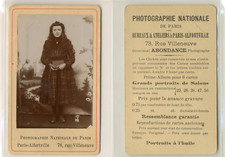 Jeune fille au livre CDV vintage albumen Tirage albuminé  6,5x10,5