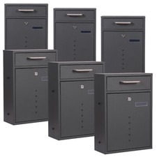 2x3 Boîte aux lettres V51 Fixation murale Anthracite Courrier Porte-nom