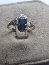 ☆☆   BELLE BAGUE SAPHIR DIAMANTS   EN OR   18 CARATS    ☆☆