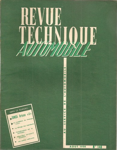 Revue technique automobile 148 - technique,