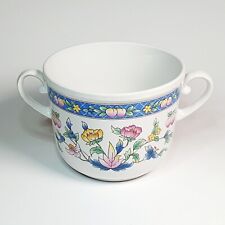 Ancien Grand Bol Mug Tasse Blanc Décor Fleurs No Arcopal England STAFFORDSHIRE 