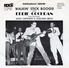 Eddie Cochran Walkin' Stick Boogie 7" Vinyle UK Rock Star 1979 Dans La Pochette