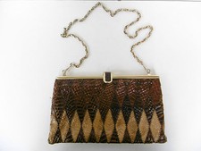 BEAU SAC A MAIN ANCIEN EN CROCO DE JANE SHILTON LONDRES - BON ETAT - VINTAGE 