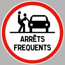 ARRETS FREQUENTS SEXY HUMOUR FUN DRIFT JDM AUTOCOLLANT STICKER 10cmX10cm  AA154