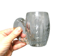 Ancien verre à bière en cristal taillé XIXe.