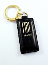 PORTE-CLES - FIAT FRANCE 1960s - Cuir Vintage Garages Original 124 500 600 1200