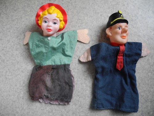 Lot anciennes marionnettes - lot,