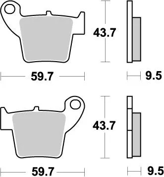 Plaquettes frein nitro - de,