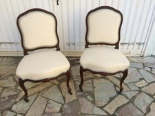 2 Chaises Louis XV acajou