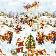 Nappe de Table en Toile Cirée Noël K25A Carré Rond Oval