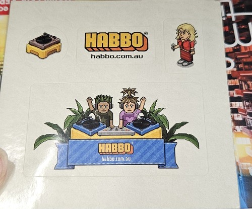 Habbo hotel sticker sheet - habbo,