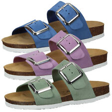 Dr. Brinkmann Sandales Femme En Daim À Deux Brides Avec Semelle Naturelle