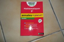 annales brevet des colleges 2013 - mathématiques - nathan