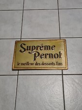 PLAQUE TÔLE EMBOUTI non émaillé OBJET PUB BAR BISTROT ANCIEN SUPRÊME PERNOT 