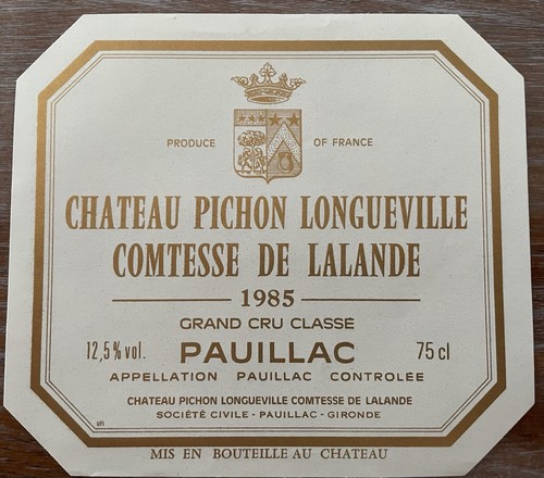 étiquette château pichon - Étiquette,