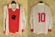 Maillot football AJACCIO n°10 vintage Corse ancien manches longues shirt M