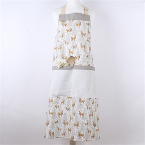 Tablier coton design cerf - coton,