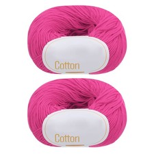 Fil coton 100% tricot main crochet 2x100g/3.53oz 137yards rose pêche