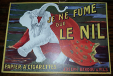 "Je ne fume que le Nil" Carton publicitaire 30.5x21.5 cm - Original SUPERBE