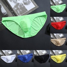 1pc Homme Slip Bikini Sexy Bambou sous-Vêtement Maillot de Bain Taille Basse