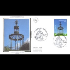 FDC soie - Jardin des plantes Paris, Gloriette (4384) - oblit 19/9/2009 Paris