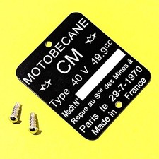Plaque cadre Motobécane 40 V