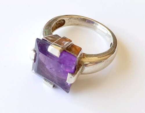 Bague améthyste taille - en,