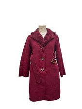 Jil Sander Elegant Burgundy Wool Coat  Size 40 / M