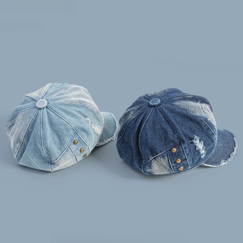 Casquette newsboy jean - casquette,