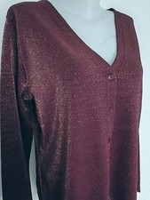 Gilet scintillant bordeaux taille 48/50  élégant pour les fêtes Noël Nouvel An